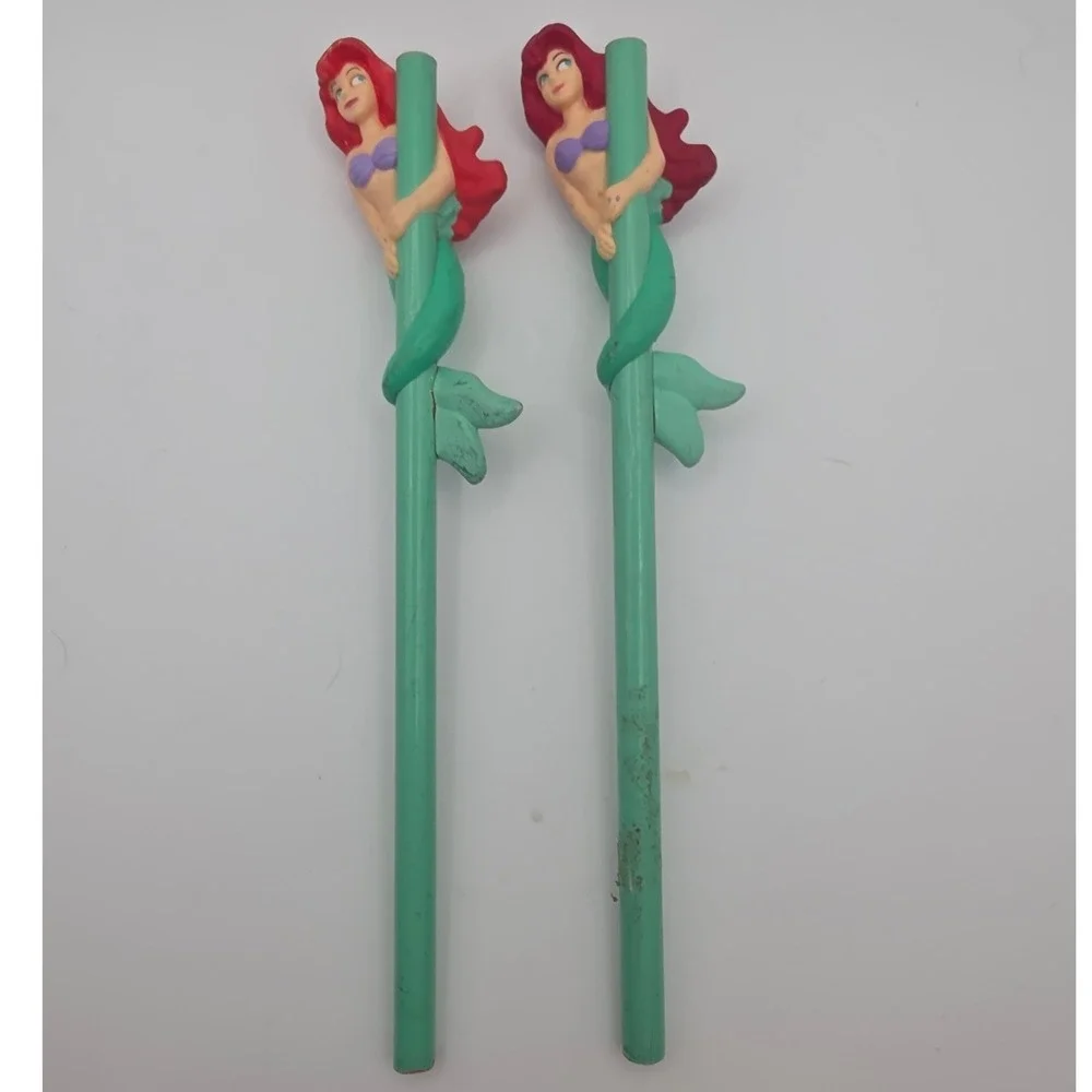 Disney Little Mermaid Ariel Pencil Set 2pc Green Fair Applause Dirty